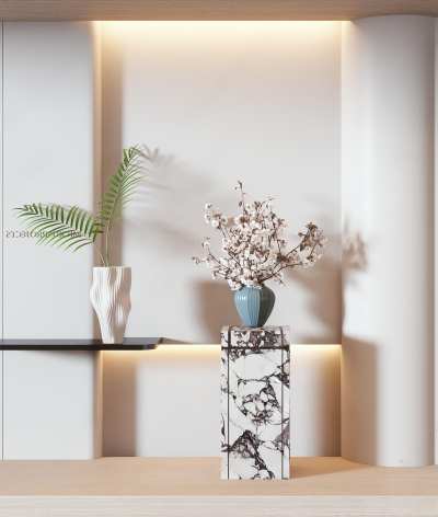 花瓶花艺3D模型下载